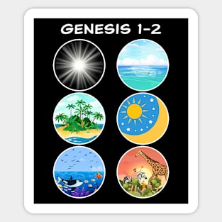 6 Days of Creation – Genesis 1-2 School Teacher & Kids Sticker